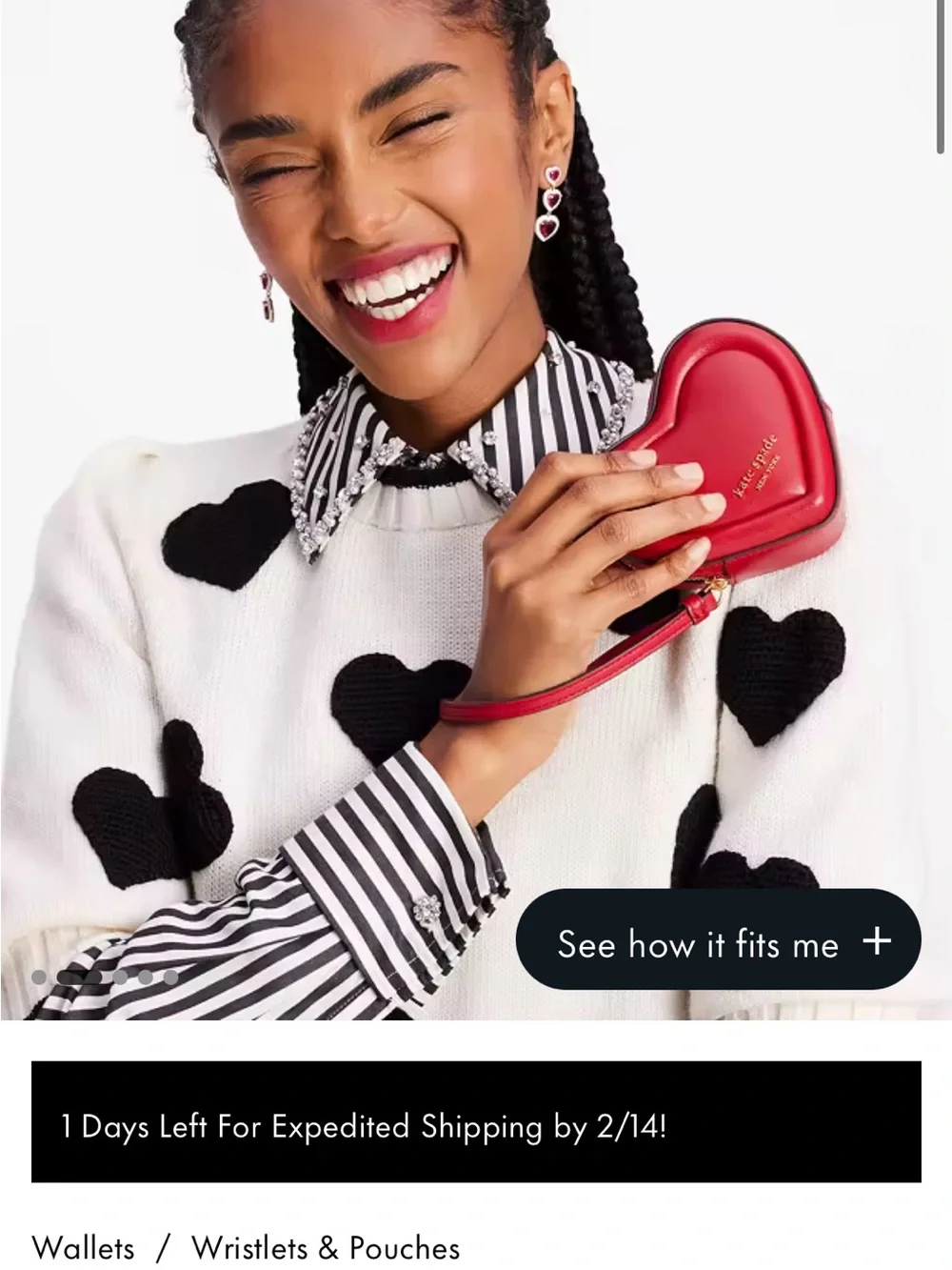 kate Spade Red Heart Wallet - Pitter Patter Heart Coin Purse